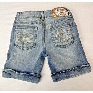 Vintage Y2K Vanilla Star Jorts Embellished Embroidered Low Rise Girls Size 7